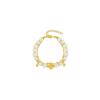 Durazno que Amas Plata S925 Jade Flor de Durazno Pulsera de Doble Capa para Mujer Lujo Ligero Estilo Antiguo Pulsera de Jade Hetian Regalo de San Valentín