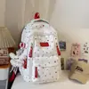 Mochila Escolar Fresca y Sencilla Estilo Coreano, Mochila Versátil Linda con Estampado de Estrellas Estilo Japonés de Princesa para Clases de Secundaria y Preparatoria