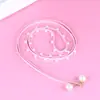 Cuerda de cintura para mujer de nuevo estilo con incrustaciones de perlas artificiales y terciopelo coreano, elegante y con estilo, para combinar con faldas, accesorio de cadena de cintura anudada para mujer