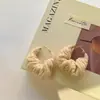 Muy Adecuados para Usar en Otoño e Invierno ~ Pendientes de Aro de Lana Tejida Color Marrón Retro Maillard Pendientes Atmosféricos para Mujer