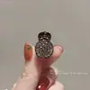 Mini Pinza para el Cabello Estilo Coreano para Flequillo y Cabello Suelto, Pinza Pequeña para el Cabello de Princesa, Mini Pinza Redonda para Flequillo con Diamantes Super Brillantes Checos