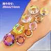 Al por mayor 14mm20mm Colgante Anillo de Ángel Joyería de Cristal para Mujer Aurora Hecho a Mano DIY Accesorios Colgantes de Cuentas