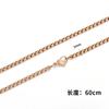 Colar de pérolas quadradas de aço inoxidável corrente diy europeu e americano para homens e mulheres clavícula cadeia personalidade tendência básica pingente acessórios cadeia