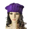 Versión coreana de otoño e invierno 2018 Gorro de punto con pompón retorcido Gorra Polo Boina de lana para mujer venta al por mayor