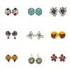 Pendientes de Aleación de Cobre para Mujer con Estilo Retro Francés, Diseño de Nicho, Temperamento Elegante de Gama Alta, Transmisión en Vivo Transfronteriza de Segunda Mano