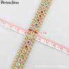 En stock, una yarda de diamantes de imitación dorados de varios estilos, reparación térmica, pegamento caliente, cinturón decorativo, bricolaje, ropa, zapatos, bolsos, accesorios de ropa