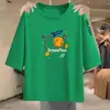 Comércio Exterior Transfronteiriço Moda Mãe Meia-idade e Idosos Versátil Solto Camada Interna Manga Curta Manga Sete Pontos Camiseta Camada de Base Roupa