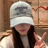 Gorra de béisbol desgastada estilo americano para mujer, cabeza grande, ala ancha, extragrande, profundización, visera, moda, combinable, calle