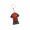 Suministros para Fans de Fútbol del Mundial Sanda Brasileño Francia Algodón Prensado Alemán Llavero con Camiseta de Equipo Adorno de Anillo Regalo