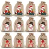 Suministro Directo de Fábrica Bolsa de Empaque para Regalo de Navidad Almacenamiento Cordón Empaque de Dulces Bolsa de Regalo Cordón Bolsa de Imitación de Lino