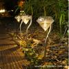 Luz de Gramado LED Solar para Exterior à Prova de Chuva Poste de Rua para Pátio Impermeável Luz de Paisagismo para Jardim de Vila Diamante Colorido