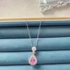 Collar de acero de titanio con cadena para clavícula femenina, imitación de calcedonia de hielo alta natural, Buda, accesorios de regalo de cumpleaños avanzados, venta al por mayor en vivo