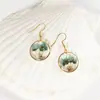 Venta Caliente en Amazon Pendientes Creativos de Flores Secas Frescas Explosiones Transfronterizas Pendientes de Flores Eternas Joyería Dulce para Orejas