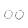 Moda Transfronteriza Europea y Americana Versátiles Pendientes de Aro Dorados con Forma de Corazón de Acero de Titanio para Mujer Pendientes de Aro de Gama Alta de Nicho