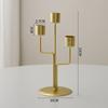Candelabro Minimalista de Hierro Retro Vaso Vacío Adornos de Alta Gama Atmósfera Geométrica Accesorios Románticos para Cena a la Luz de las Velas