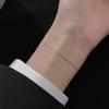 Pulsera de Cadena de Hueso de Serpiente de Plata Esterlina S925 Extremadamente Fina para Mujer Celebridad en Línea Simple Lujo Ligero Cadena de Hueso de Serpiente Todo Combinable Pulsera para Usar Apilada