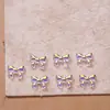 Joias para Nail Art Mini Laço Aurora Resina Pequena Gravata Borboleta Flutuante Acessórios para Unhas Material DIY Pequenos Acessórios