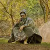 Saco de Dormir Cálido de Camuflaje para Exteriores, Saco de Dormir de Camuflaje Estilo Capa, Saco de Dormir de Emergencia Portátil para Montañismo, Camping, Viajes
