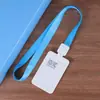 Porta credencial personalizable Porta gafete de empleado Cordón retráctil Doble cara Completamente transparente Delgado Portatarjetas con hebilla de fácil extracción