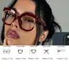 Novos Óculos de Moda Europeus e Americanos Transfronteiriços Estilosos de Armação Grande Sem Grau em Formato de Coruja, Disponíveis em Múltiplas Cores, com Lentes Deslumbrantes Anti-Luz Azul