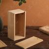 Caja de Almacenamiento Rectangular Antigua de Madera Maciza Escritorio Retro Caja de Madera Pequeña de Madera Maciza Empaque de Regalo Personalizado Caja de Té