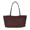 Bolso de Terciopelo Gamuzado Paleta de Colores Otoño Invierno Bolso Tote Retro Mate Gran Capacidad para Mujer Bolso de Hombro Único para el Trabajo