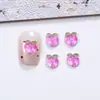 Decoraciones para Uñas de Dibujos Animados de Frutas Mini de Verano Frescas y Sencillas, Decoraciones de Uñas de Resina Transparente 3D de Fresa y Plátano Helado