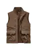 Chaleco para Hombre de Bolsillos Múltiples para Exteriores de Secado Rápido Nuevo Primavera y Otoño Casual Transpirable Delgado Chaleco de Pesca Gilet