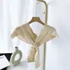 Chal Tejido Primavera y Otoño Popular en Internet para Mujer Capa Cruzada Chal Pequeño Exterior Bufanda de Lana de Gama Alta Habitación con Aire Acondicionado Cuello Falso