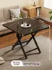 Mesa plegable, Mesa de comedor para uso doméstico, Mesa para apartamentos pequeños, Mesa redonda simple, Mesa portátil para viviendas de alquiler, Mesa portátil para exteriores para montar puestos, Mesa cuadrada para comer