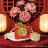 Año de la Oveja Moneda Conmemorativa de la Suerte Sobres Rojos de las Cien Bendiciones Dinero Oveja Moneda de Oro Sobre Rojo para Año Nuevo Oveja del Zodiaco Sobre Rojo de Lámina de Oro Saludos de Año Nuevo