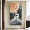 Estilo Nórdico Lujo Ligero Entrada Entrada Pintura Decorativa Moderna Simple Alce Pintura Colgante Sala de Estar Pasillo Pasillo Mural Vertical