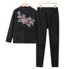 Ropa de invierno para personas de mediana edad y ancianos, ropa de otoño, pantalones largos, conjunto de dos piezas para abuela con forro polar, traje de ropa interior térmica de invierno grueso para madre