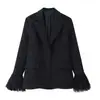 Para Comercio Exterior Transfronterizo Europeo y Americano Ropa de Mujer, Traje de Moda de Otoño Más Vendido en Aliexpress con Mangas de Borlas y Diseño Único, Conjunto de Dos Piezas