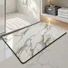 Alfombrilla simple de mármol para uso doméstico, absorbente y antideslizante, adecuada para baños, entradas y cocinas; duradero y fácil de limpiar