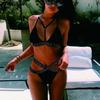 2017 AliExpress conjunto de lingerie sexy sexy elástico estampa sutiã calcinha maiô