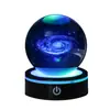 Cielo Estrellado Galaxia Bola de Cristal Tallada en 3D Luz Nocturna Base de Batería Adornos de Escritorio Dormitorio Regalos para Pareja Estudiante
