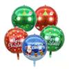 Balão Cartoon 4D de Bola de Natal 4D 22 polegadas Feliz Natal Balão de Filme de Alumínio Decoração de Natal