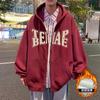 Suéter con capucha tipo cárdigan grueso de gran tamaño con forro polar para hombre, estilo hip hop de calle europea y americana, para otoño e invierno