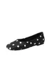 Sapatos de Salto Baixo com Bolinhas para Mulheres, Sapatos Baixos, Novo Estilo para o Início da Primavera, Superfície em Tecido, Bico Quadrado, Estilo Coreano, Sapatos Baixos Confortáveis para Mulheres, Tamanho 40