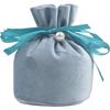 Flanela de Microfibra Fundo Redondo Bolsa de Saquinho para Joias Bolsa de Presente Armazenamento de Joias Universal Camada Dupla Preto Bolsa de Embalagem
