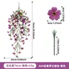 Flores Artificiais Amazon Transfronteiriças Decoração de Pátio Externo Eucalipto Violeta Flores Artificiais de Rattan Suspensas Fabricante Atacado