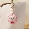 Llavero de Stock de Fábrica Relleno de Algodón de Cordero PU Colgante Lindo de Corazón Oveja Animal de Dibujos Animados Encanto para Bolsa