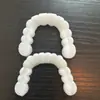 Accesorios Decorativos Fila Superior Cubierta de Dientes Blancos Silicona Realista Cubierta de Dentadura Postiza Fila Superior Dentaduras Realistas Dentaduras de Plástico
