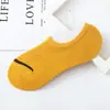 Calcetines de barco de color liso para pareja, primavera, verano, otoño, para hombre/mujer, boca baja, antideslizantes de silicona, calcetines invisibles, calcetines cortos casuales, modernos