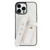 Funda de cuero para teléfono móvil Apple 15promax, estilo Chanel, correa de muñeca ajustable para iPhone 14