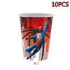 Fiesta de Cumpleaños del Hombre Araña Rojo Decoración de Fiesta de Superhéroe para Niño Vasos de Papel Platos de Papel Servilletas de Papel Mantel Banderín