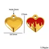 Acero Inoxidable Ojo de Diablo Aceite Goteante Corazón Colgante Pulsera DIY Collar Corazón de Melocotón Colgante Accesorios de Joyería Venta al por Mayor