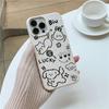 Ins simples Inglês cartoon phone case para Apple 14ProMax iPhone13 drop-resistant 12/11 nicho feminino