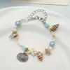 Pulsera Retro Morada de Perlas de Imitación Francesa para Niñas, Pulsera de Cristal de Diseño de Nicho Ins de Alta Gama, Joyería para Mejores Amigas